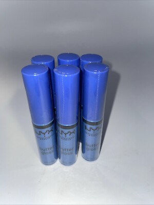 Lot Of 6 NYX Professional Makeup Butter Gloss Blueberry Tart  Creamy Lip Gloss