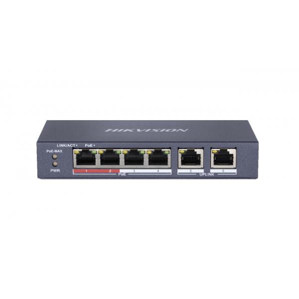 1890029 Hikvision SWITCH 8P LAN Gigabit HIKVISION DS-3E0510P-E/M 8P PoE + 2P Upl