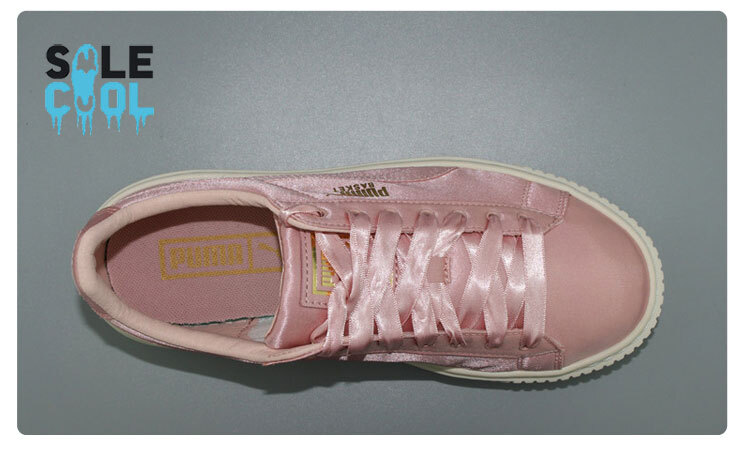 Womens Sneakers Puma Suede Satin Platform Sneakers In Pink Pink