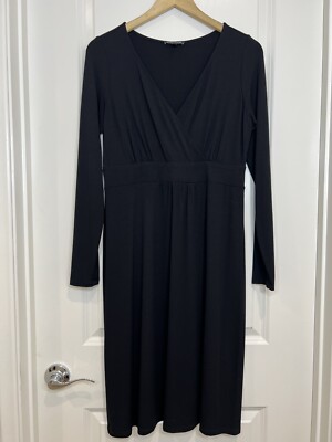 Eileen Fisher Dress Long Sleeve Jersey Surplice Aline Knit Sz Small | eBay Eileen Fisher Dress Long Sleeve Jersey Surplice Aline Knit Sz Small | eBay