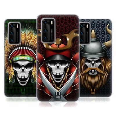 HEAD CASE DESIGNS SKULL WARRIORS SOFT GEL CASE FOR HUAWEI PHONES 4