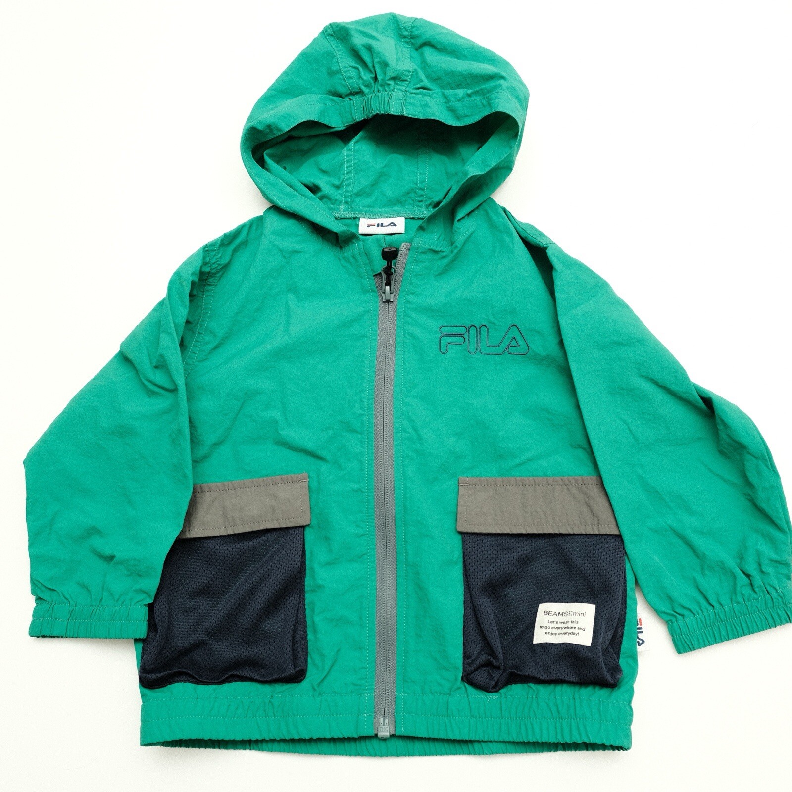 FILA X Beams Giappone Bambini Bambini Verde Frangivento Cerniera 3T 100cm