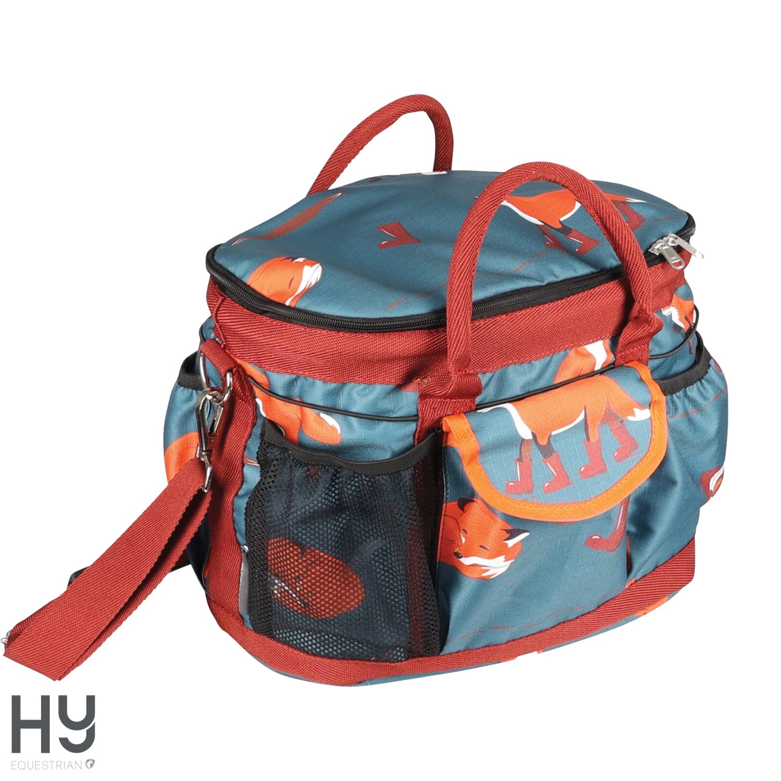 Frivolous Fox Grooming Bag by Hy Equestrian   Sturdy   Easy Clean  Zip Pockets