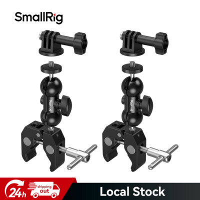 SMALLRIG Super Kamera-Klemmhalterung 2er PackDoppel Kugelkopf Magic Arm Adapter