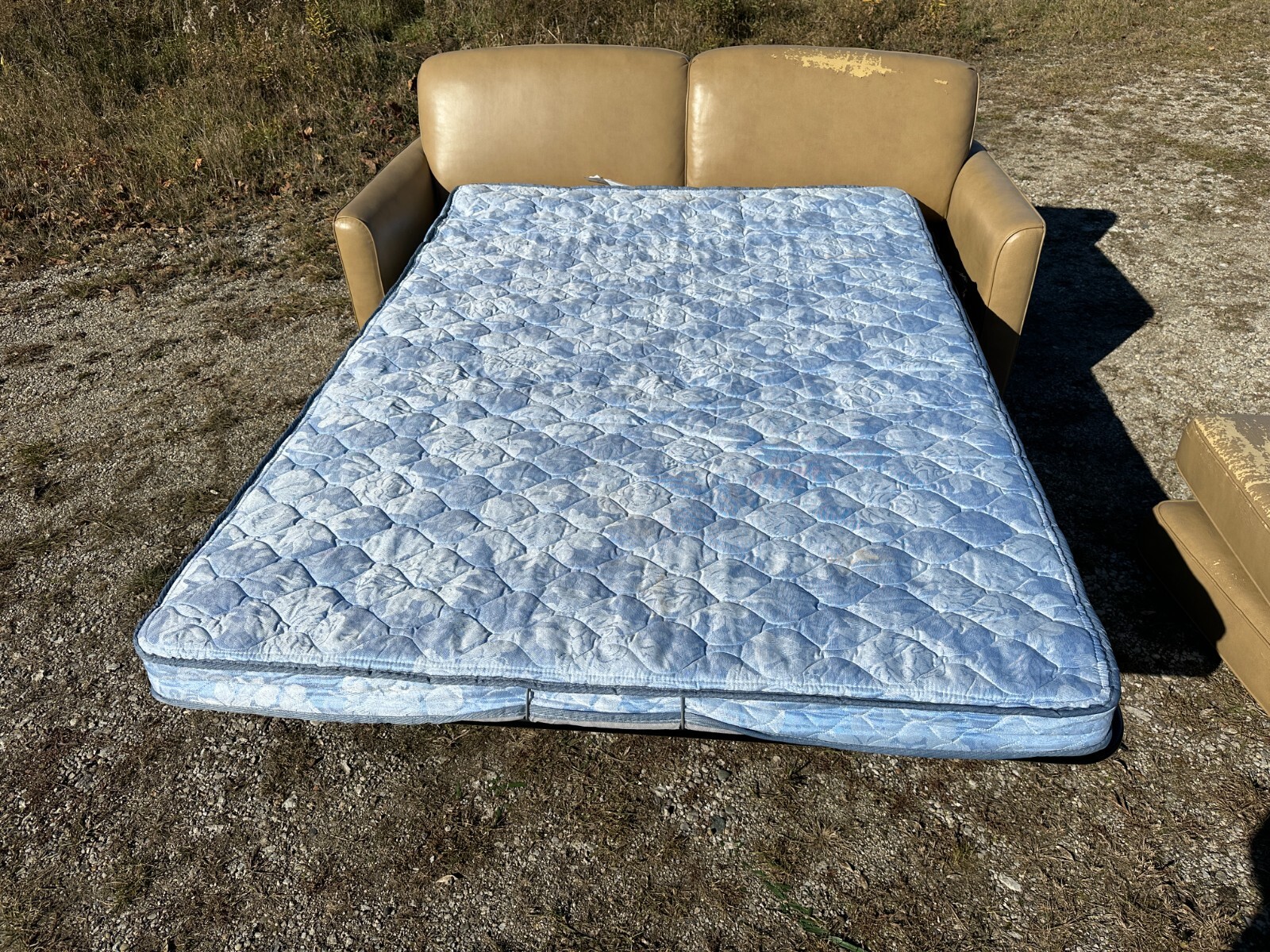 Flexsteel 69" Sleeper Sofa Bed Couch TAN pullout Mattress RV Boat