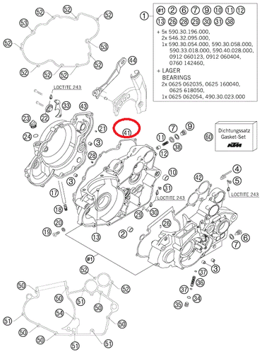 Clutch Cover Gasket 250 400 450 520 EXC MXC SX 4 Stroke substitute 59030025200 - Picture 4 of 4