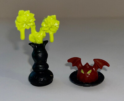 MONSTER HIGH Scaris City Of Frights Cafe Cart Set Flower Vase & Bat Pastry ONLY