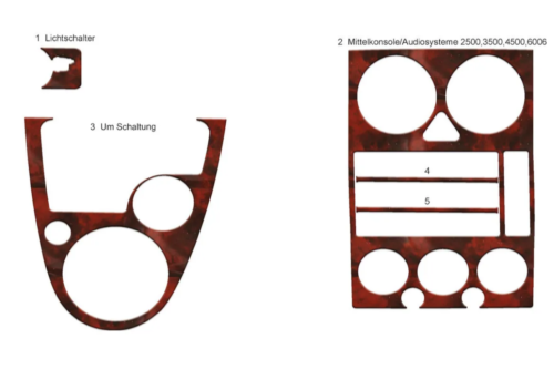 Kit de garniture de tableau de bord aspect bois pour panneau intérieur voiture Ford Fusion 2002-2005 - Photo 1/7