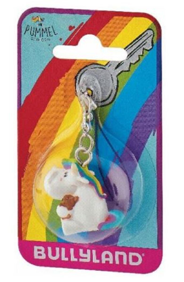 Bullyland Schlüsselanhänger Pummeleinhorn Mit Teddy | Taschenanhänger
