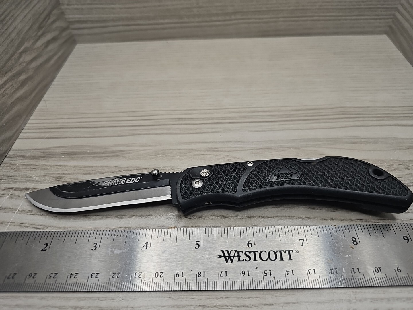 Outdoor Edge 3.5 Razor Lite OnyxEDC Knife Lockback Plain Edge