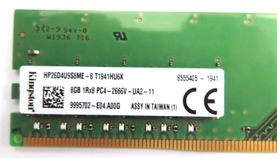 HP26D4U9S8ME-8 Kingston 8GB PC4-21300 DDR4-2666MHz non-ECC 288-Pin