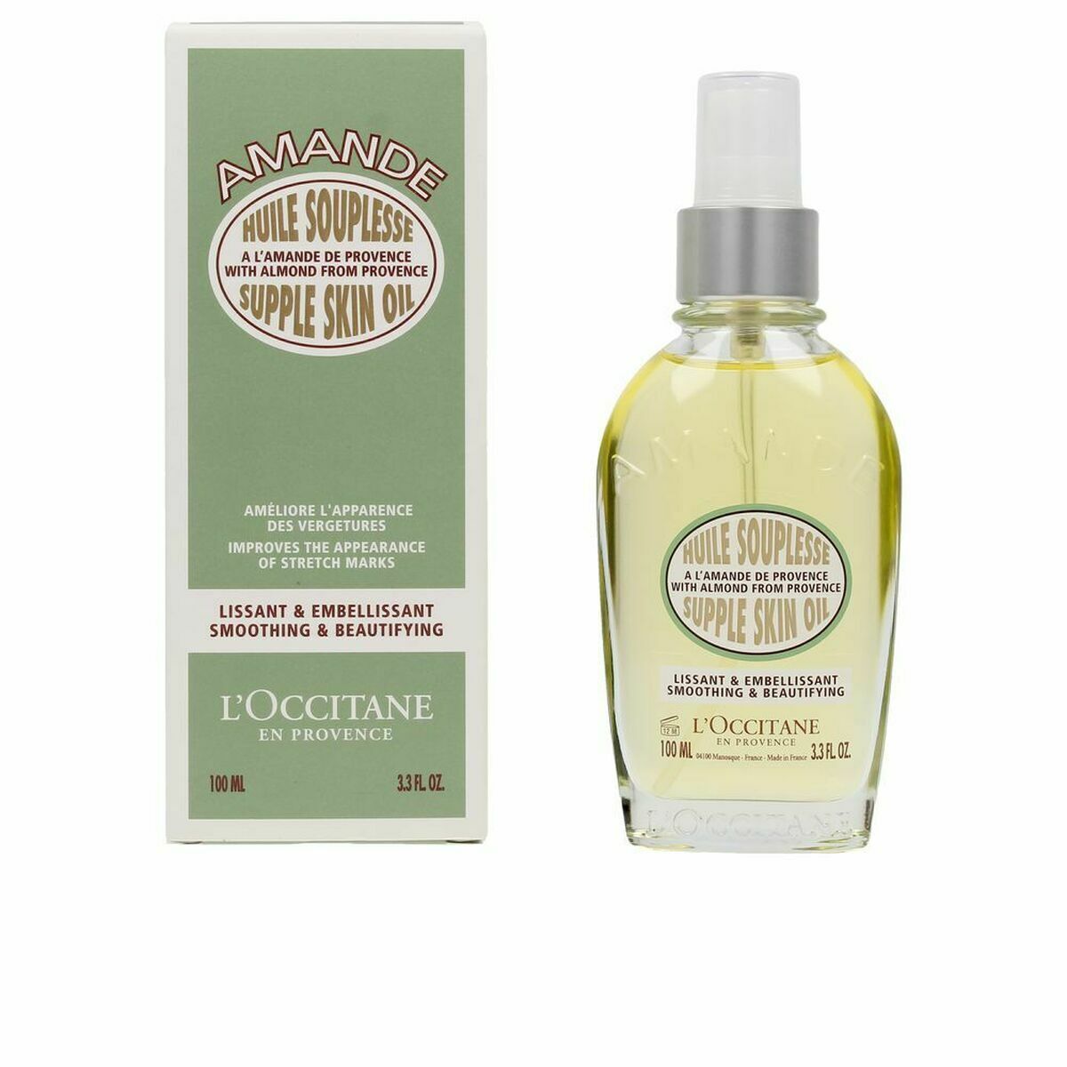 Olio Corpo L'Occitane En Provence Supple skin Olio di Mandorle [100 ml]