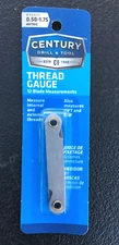 CENTURY METRIC THREAD PITCH GAUGE 0.50 -1.75  [12 BLADE]