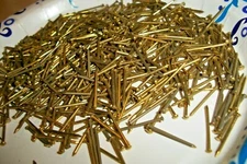 500 - VINTAGE 3/4" X #18, SOLID BRASS BRAD NAILS, ESCUTCHEON PINS, ROUNDED HEAD