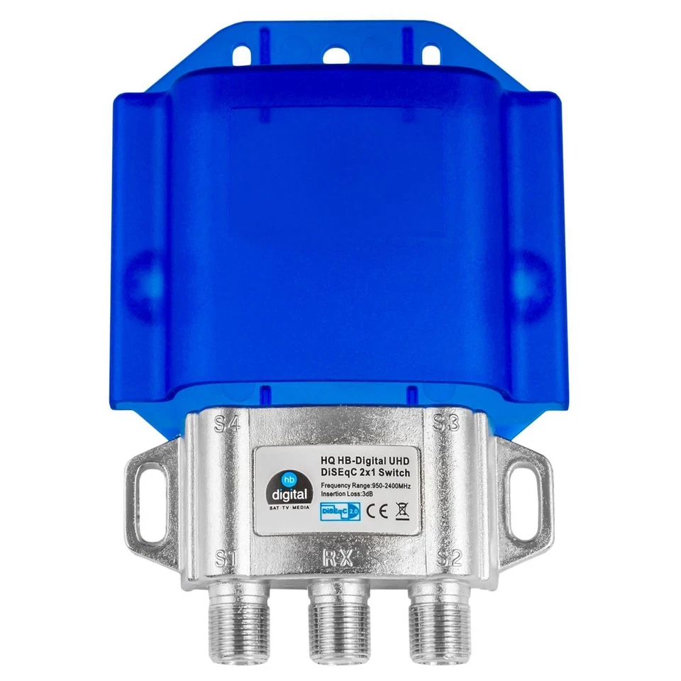 Interruttore satellitare DiSEqC interruttore protezione dalle intemperie 4/1 switch 2/1 TV distributore LNB 4K - Immagine 2 di 4