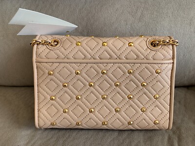 my NWT Tory burch FLEMING STUD SMALL SHOULDER BAG in GOAN SAND 46362