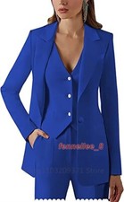 3 Pieces Women Suit Set Jacket+Vest+Pants Office Lady Pantsuits Party Prom Dress