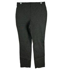 Liz Claiborne Womens Gray Straight-Leg Pants Size M
