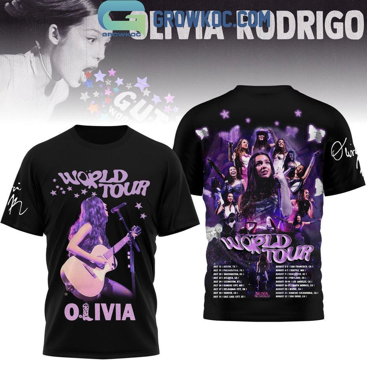 Olivia Rodrigo Guts World Tour 2024 Schedule Hoodie T-Shirt