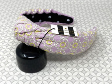 Lele Sadoughi Marigold Embroidered Knotted Headband Lilac Floral Daisy Flowers