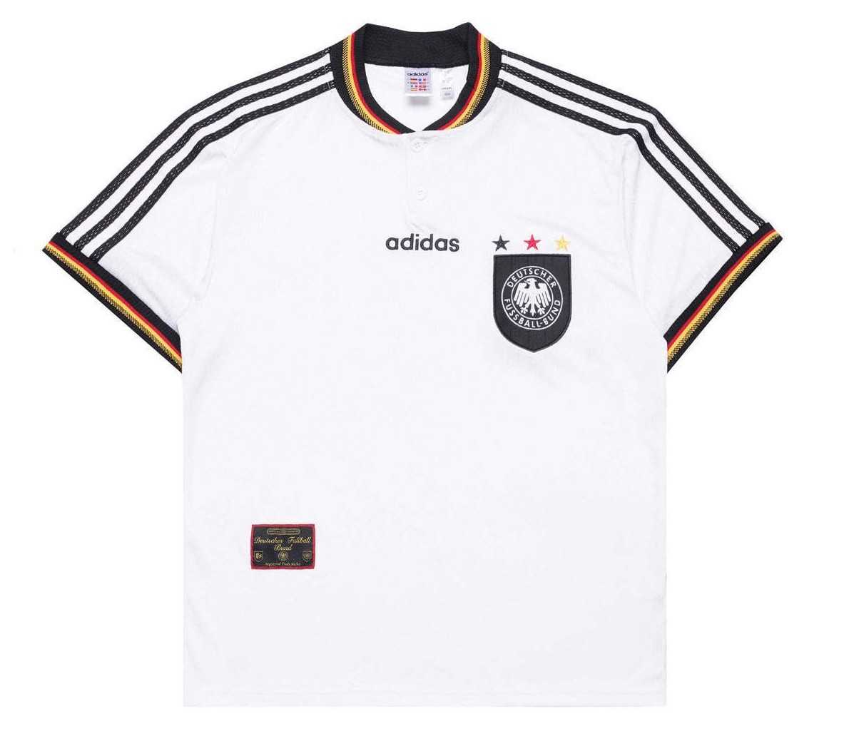 adidas Germany Soccer Jersey Team Euro 1996 Retro White Classic