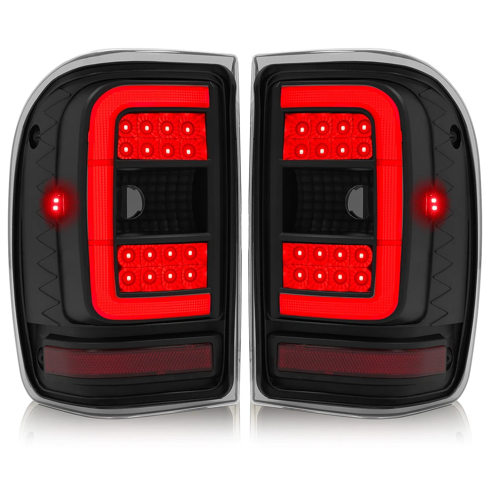 Smoke/Black C-BAR LED Tail Lights Rear Brake Lamp For Ford Ranger 2001-2011 Pair Foto 4 de 4