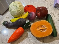 9 Pc Faux Artificial Fruits and Vegetables