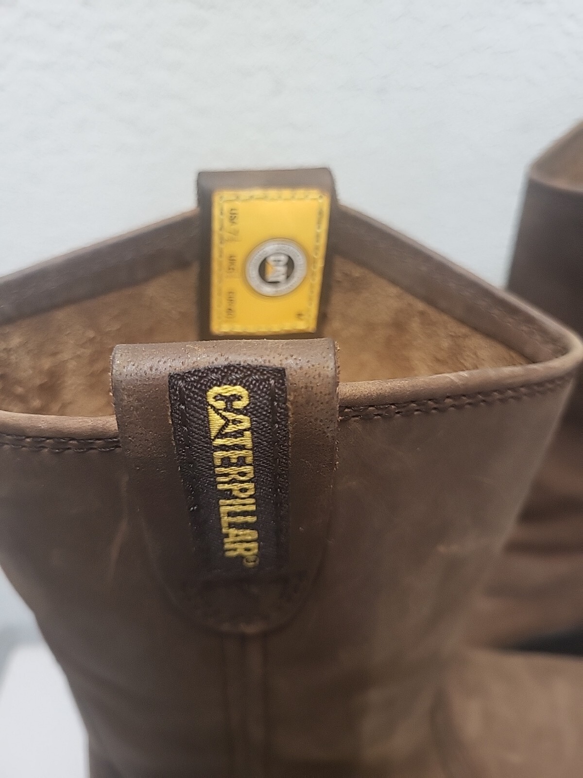 Caterpillar Men's Drawbar ST PullOn Work Boot, Size 7.5, Summer Brown