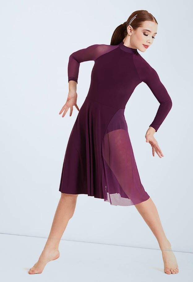 WEISSMAN Dance Costume Eggplant ON THE NATURE OF DAYLIGHT 12286 Child MC BNWT