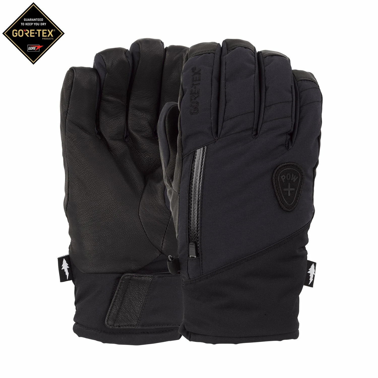 NEW POW GLOVES SNIPER GTX GLOVE SNOW GLOVES MEDIUM-XLARGE BLACK GORE TEX LIMITED