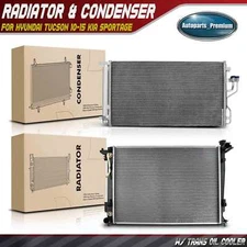 Radiator & AC Condenser Cooling Kit for Hyundai Tucson 10-15 Kia Sportage 11-16