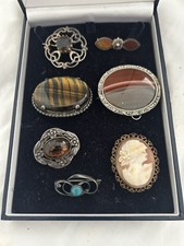925 Silver  Brooches Bundle Vintage Job Lot 7 items 