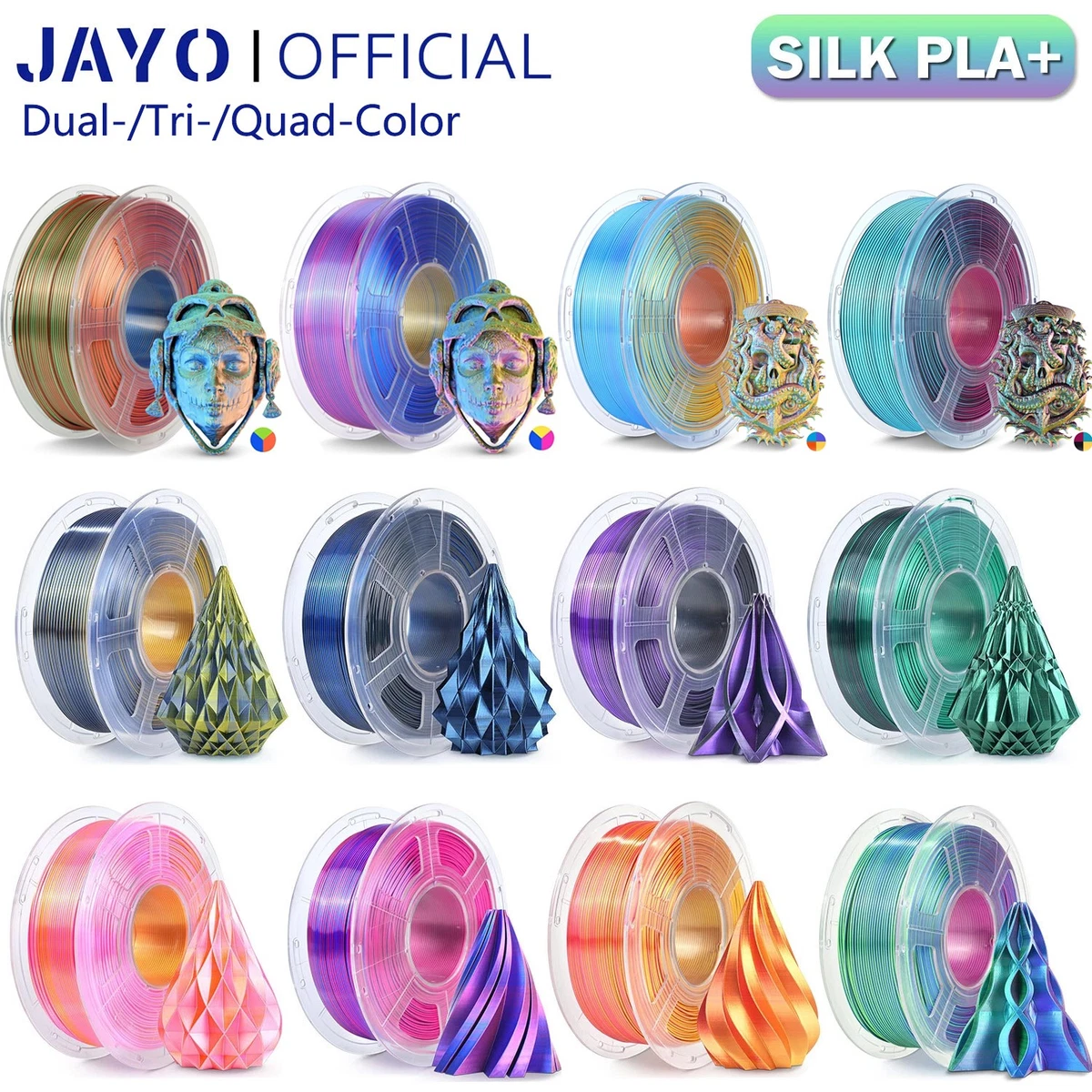 【BUY 10 PAY 6】JAYO PETG PLA ASA SILK ABS Matte Filament 3D Printer 1.75mm TPU