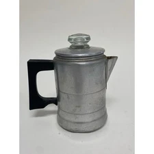 Vintage Enterprise Aluminum Percolator Coffe Maker Pot Stovetop Camping 
