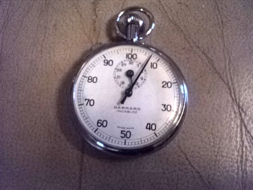 VINTAGE Garrard - Silver Men's Wind Up Swiss Made stop watch Working Fine