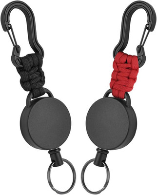 HOTUT Retractable Keychain,2Pcs Heavy Duty Carabiner Badge Holder Retractable ID