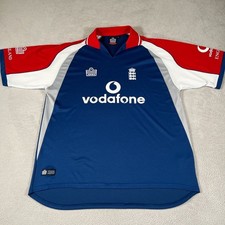 ENGLAND NATIONAL TEAM CC CRICKET SHIRT JERSEY ADMIRAL MENS SIZE LARGE ADULT BLUE