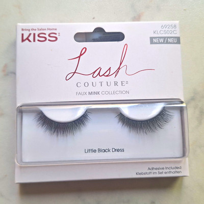 KISS Lash Couture Faux Mink Little Black Dress Wimpern Schwarz + Klebstoff
