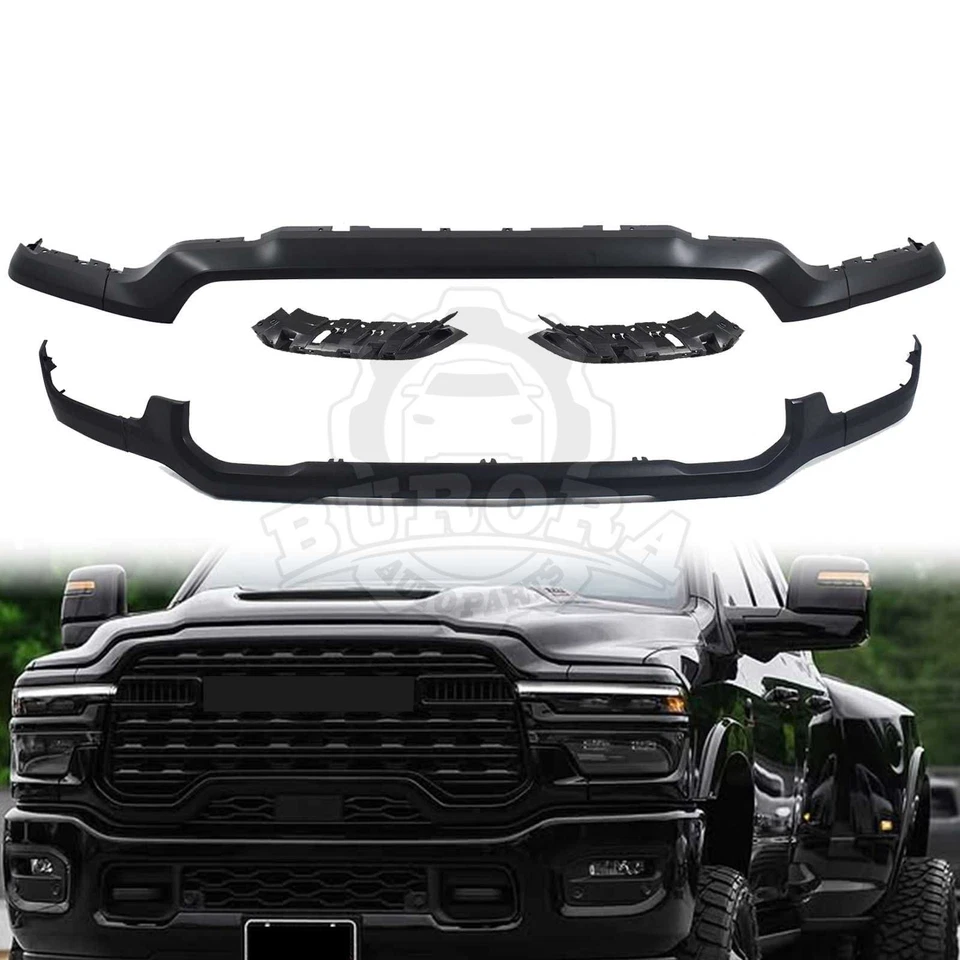 Front Bumper Upper / Lower Grille Molding Trim For RAM 2500 3500 4500 2019-2024 - Image 4 of 4