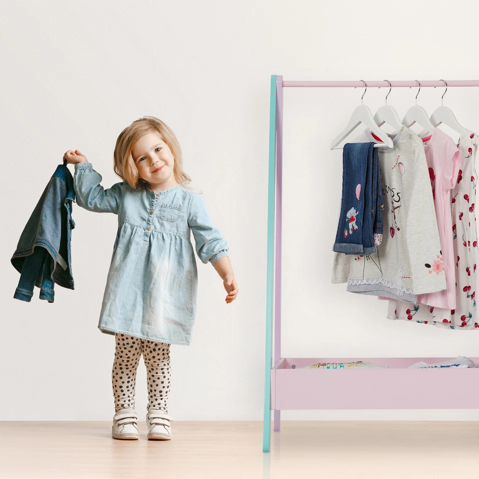 Kleiderständer kinder  Standgarderobe für Kinderzimmer bunt stabil farbenfroh - Bild 3 von 4