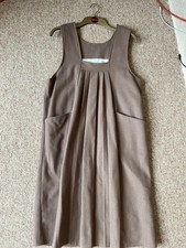 Ladies Retro Maternity Pinafore Wool Pregnancy Dress - Size 10