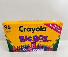 Vintage Crayola Crayons 1992 96 Big Box 16 NEW Colors Name The New Colors