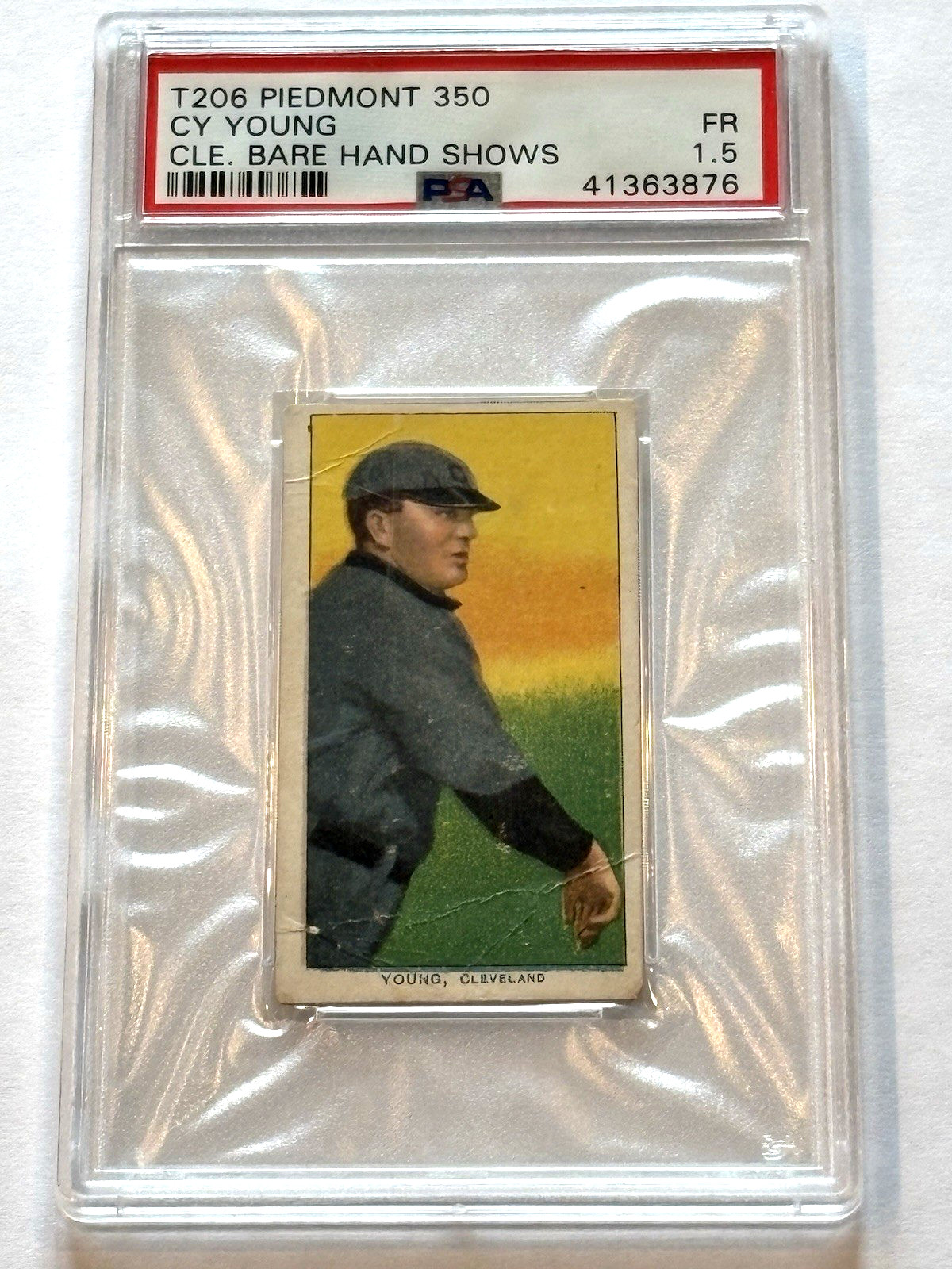 T206 Piedmont 350 Cy Young Bare Hand Shows PSA 1.5