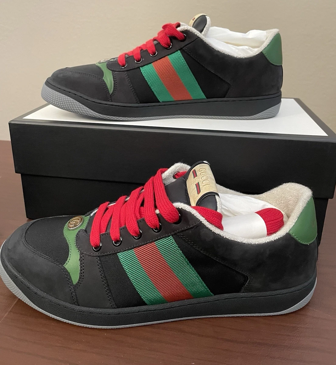 Gucci Black Suede Casual Shoes for Men for sale | eBay display picture 2