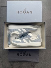Hogan Herren Sneaker neu weiß blau grau Größe 41 / 7