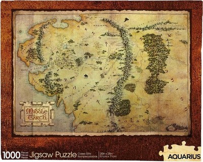 The Hobbit Map 1000 Piece Jigsaw Puzzle 71 x 51cm - Aquarius Ruined Box