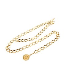 Chanel Coco Mark Chain Belt, Gold Plated, Women's, CHANEL GZl1eqna