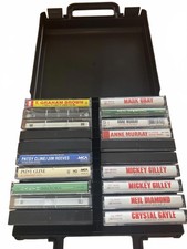 Vintage Country Music Cassette Tape Collection with Case