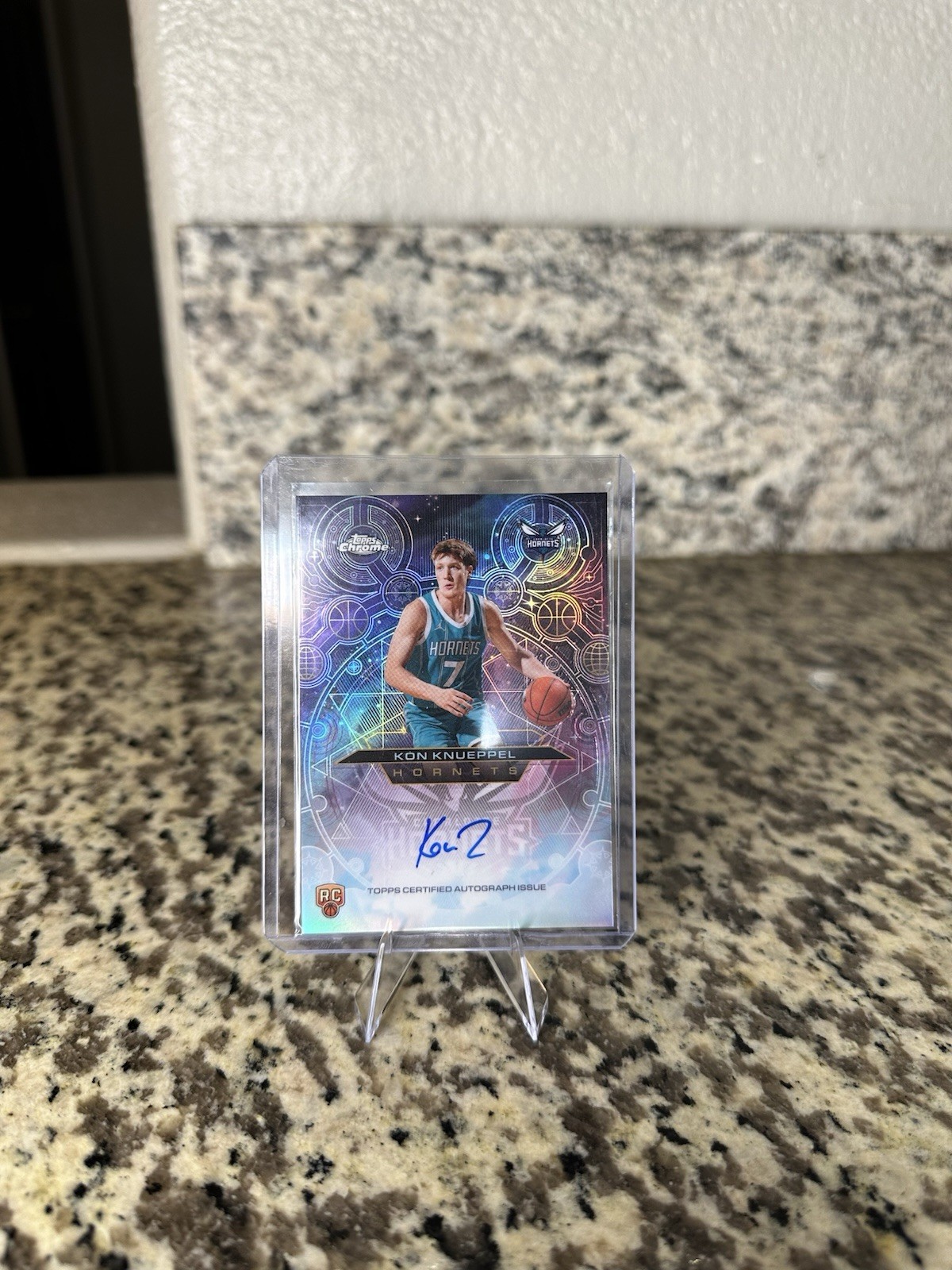 2025-26 Topps Chrome Chromographs Kon Knueppel AUTO REFRACTOR Charlotte Hornets