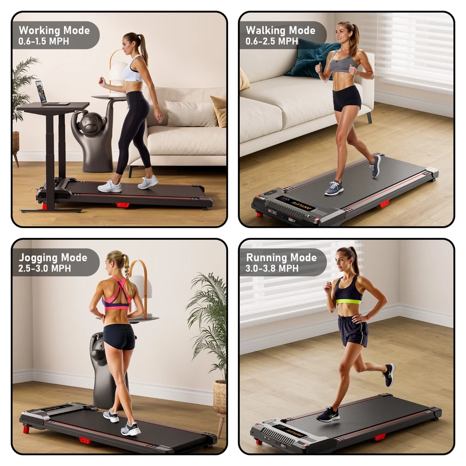Walking Pad Treadmill，Compact Treadmill ，Small Running Pad with LED Display - Image 3 of 4